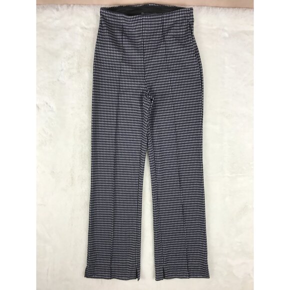 LYSSE Navy Blue Houndstooth Pull-on Crop Pants Size XS - Picture 6 of 6